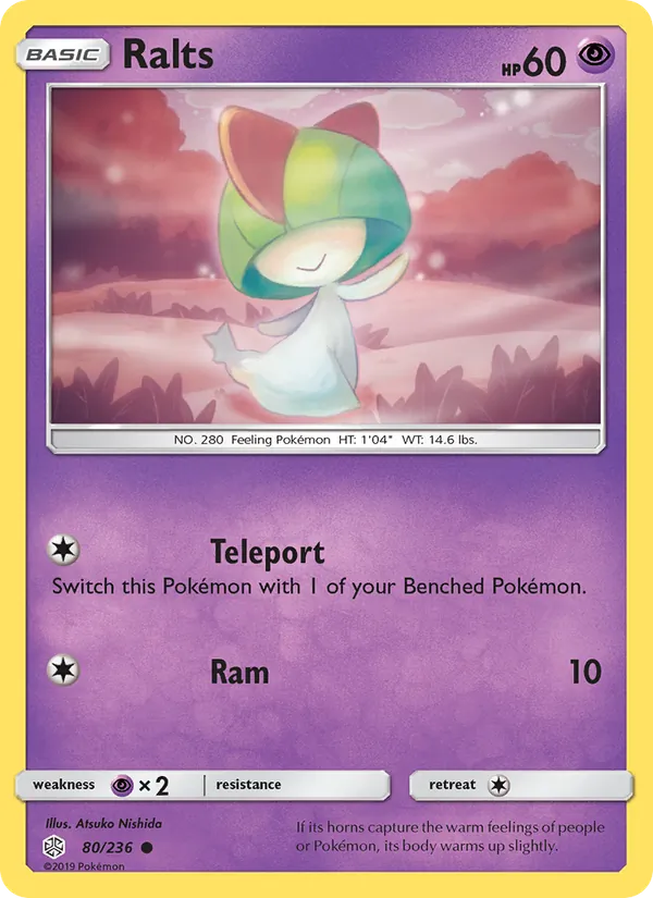 Ralts — Cosmic Eclipse #80 (Pokémon TCG card)