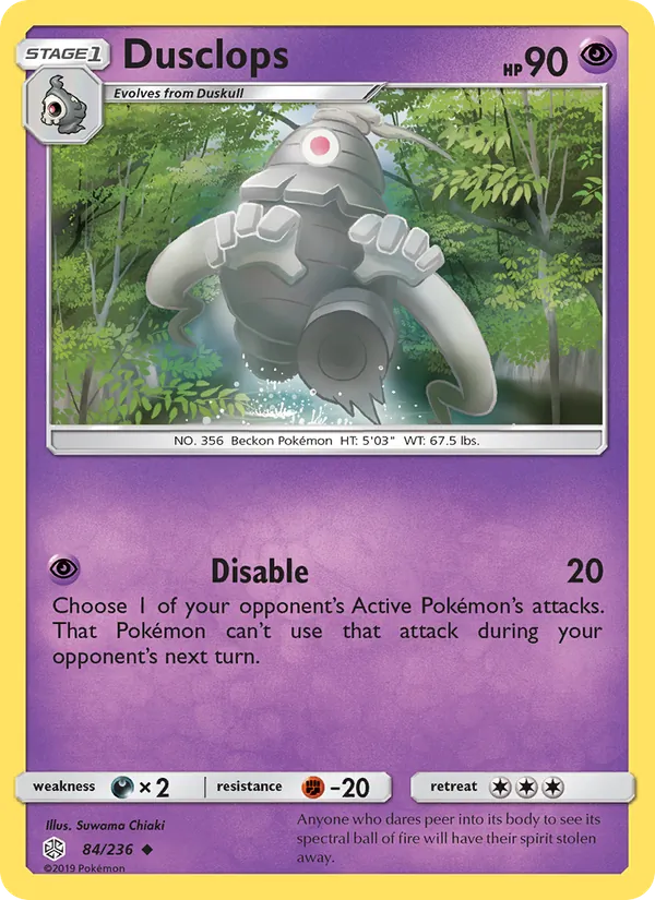 Dusclops — Cosmic Eclipse #84 (Pokémon TCG card)