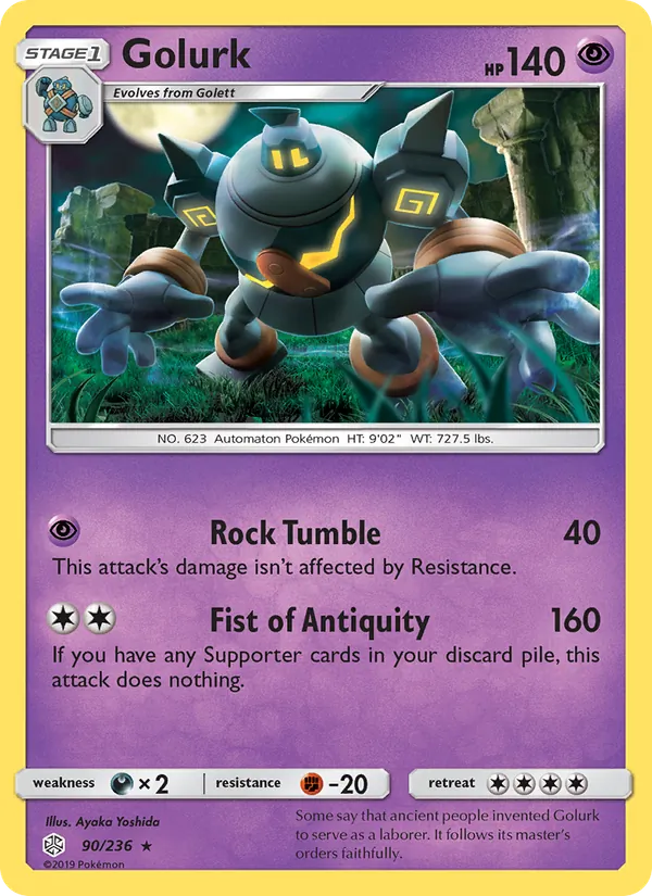 Golurk — Cosmic Eclipse #90 (Pokémon TCG card)