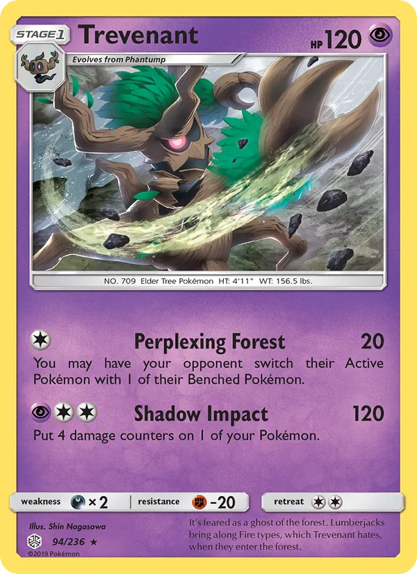 Trevenant — Cosmic Eclipse #94 (Pokémon TCG card)