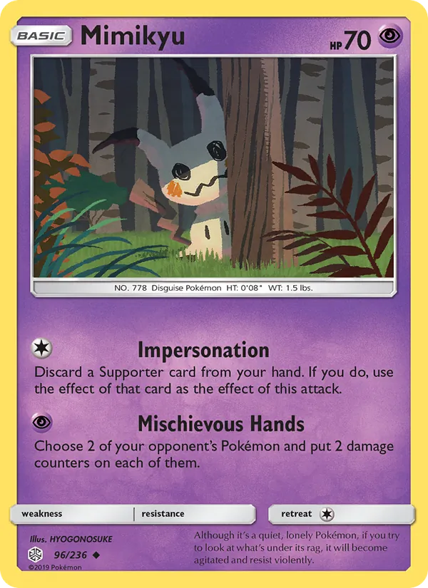 Mimikyu — Cosmic Eclipse #96 (Pokémon TCG card)