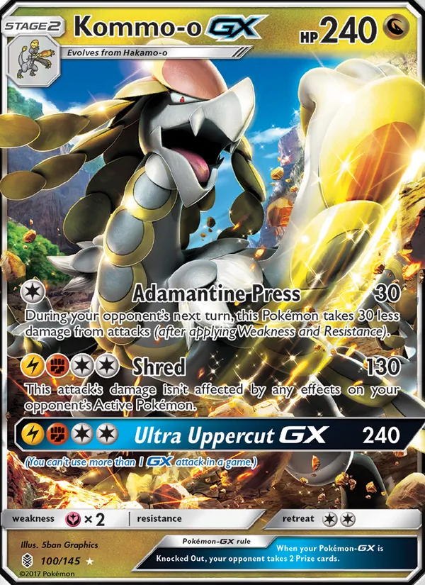 Kommo-o GX — Guardians Rising #100 (Pokémon TCG card)