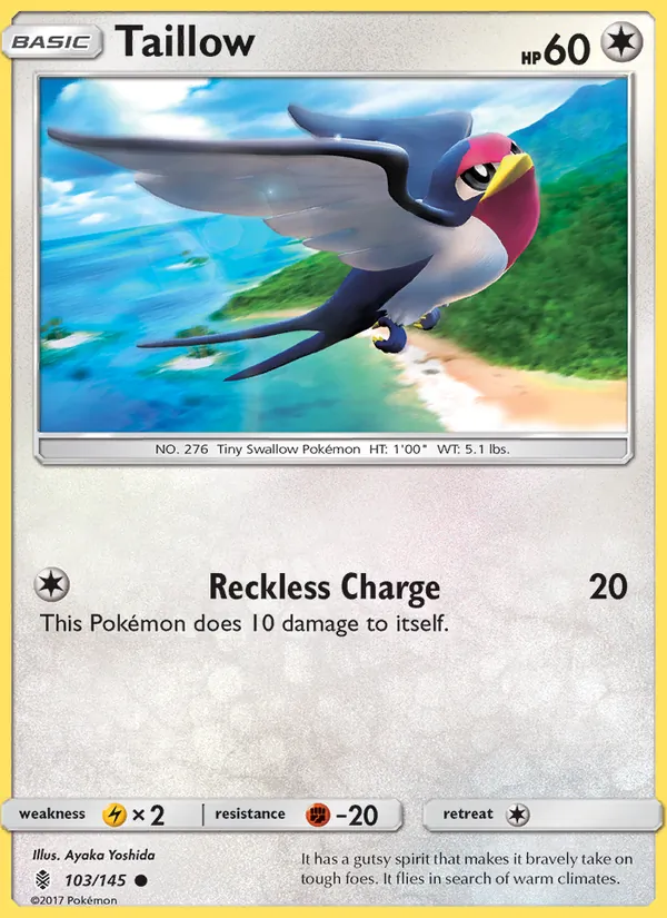 Taillow — Guardians Rising #103 (Pokémon TCG card)