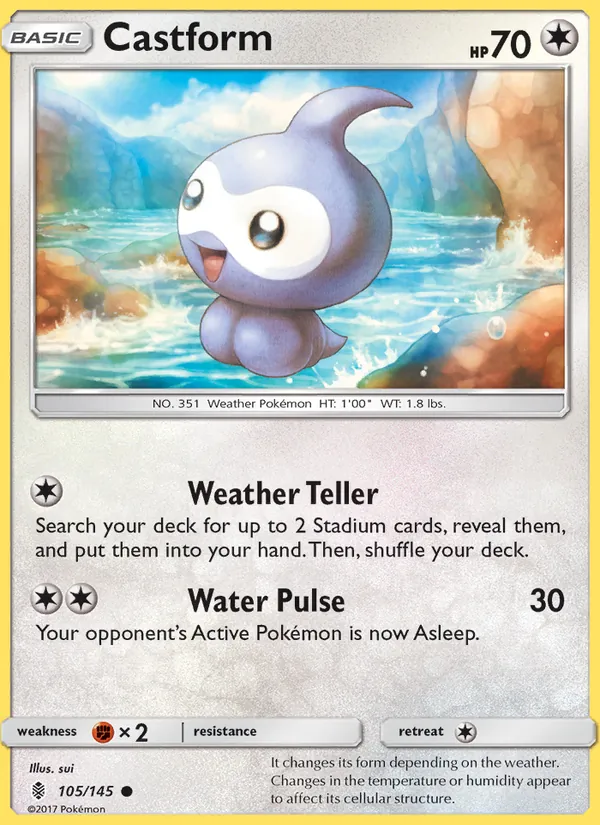 Castform — Guardians Rising #105 (Pokémon TCG card)