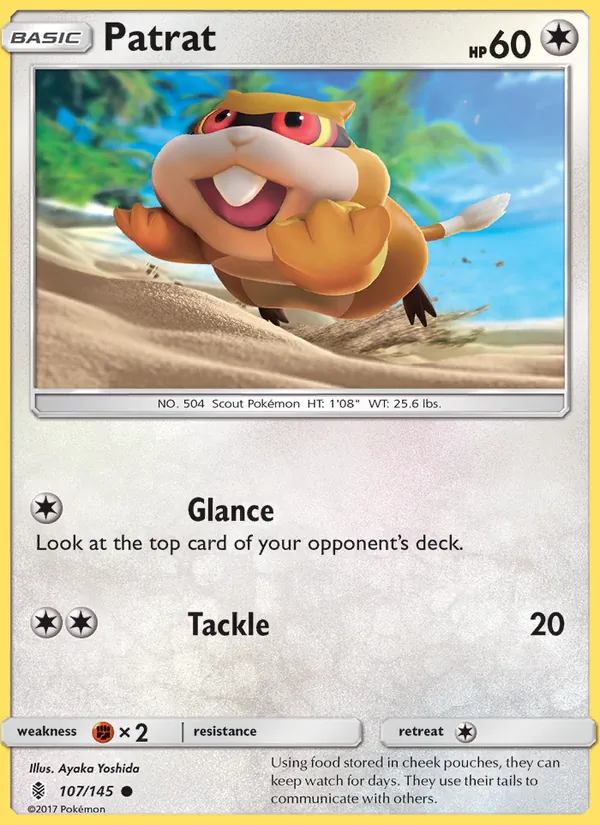 Patrat — Guardians Rising #107 (Pokémon TCG card)