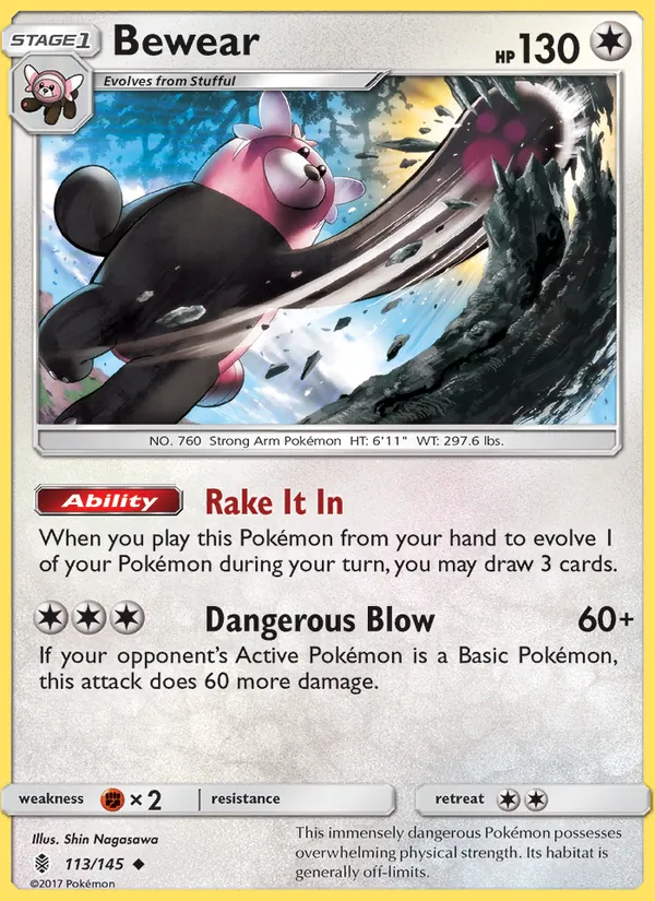Bewear — Guardians Rising #113 (Pokémon TCG card)