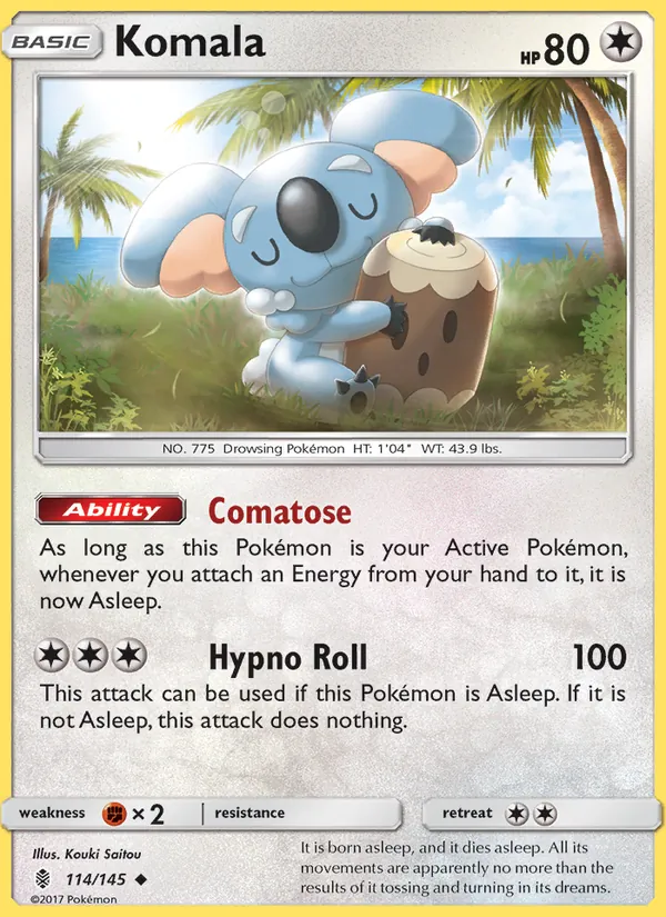 Komala — Guardians Rising #114 (Pokémon TCG card)