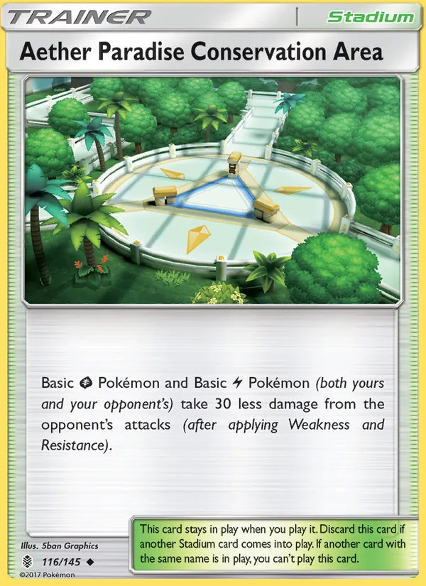 Aether Paradise Conservation Area — Guardians Rising #116 (Pokémon TCG card)