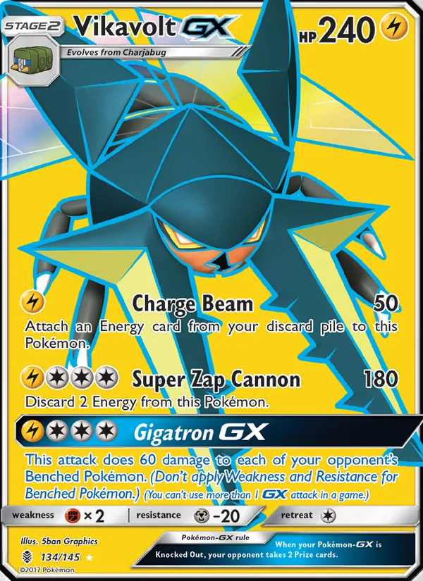 Vikavolt GX — Guardians Rising #134 (Pokémon TCG card)