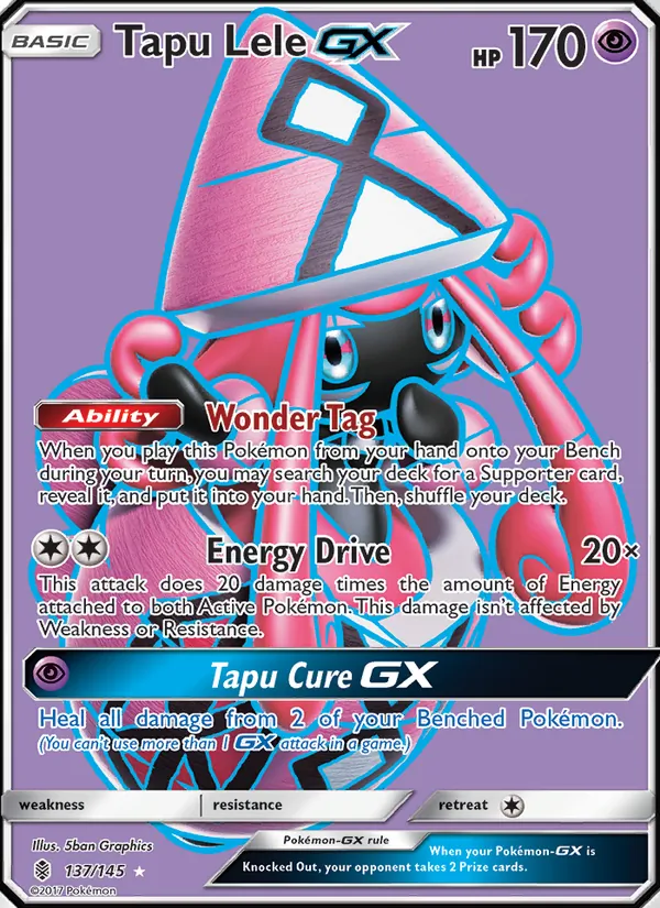 Tapu Lele GX — Guardians Rising #137 (Pokémon TCG card)