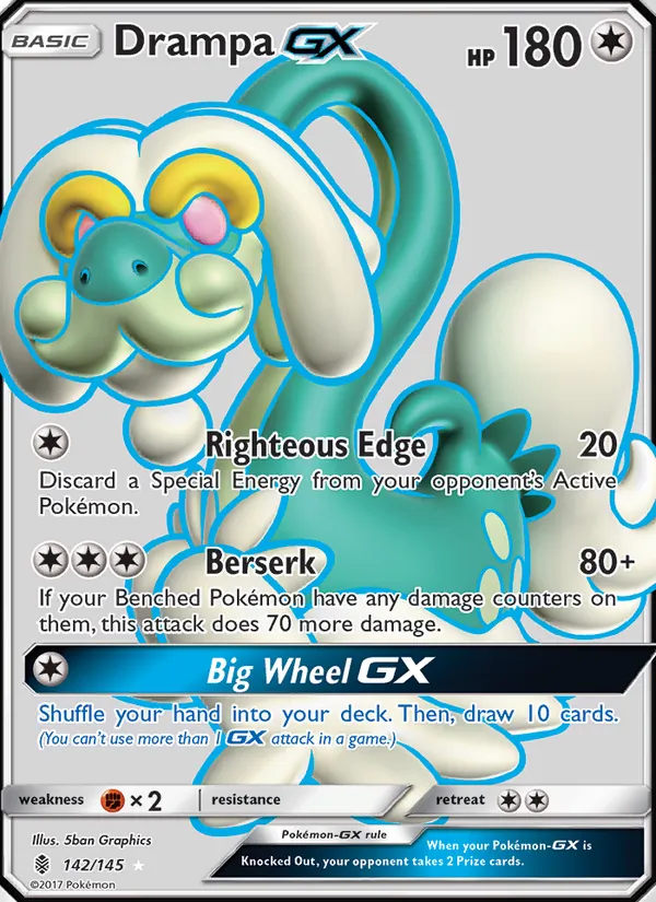 Drampa GX — Guardians Rising #142 (Pokémon TCG card)