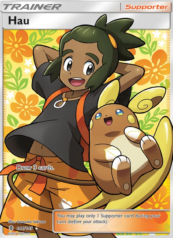Hau — Guardians Rising #144 (Pokémon TCG card)