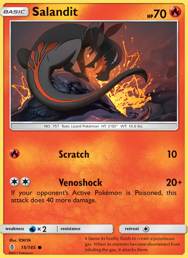 Salandit — Guardians Rising #15 (Pokémon TCG card)