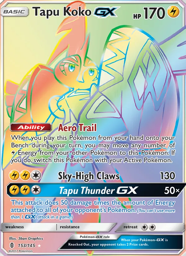 Tapu Koko GX — Guardians Rising #153 (Pokémon TCG card)