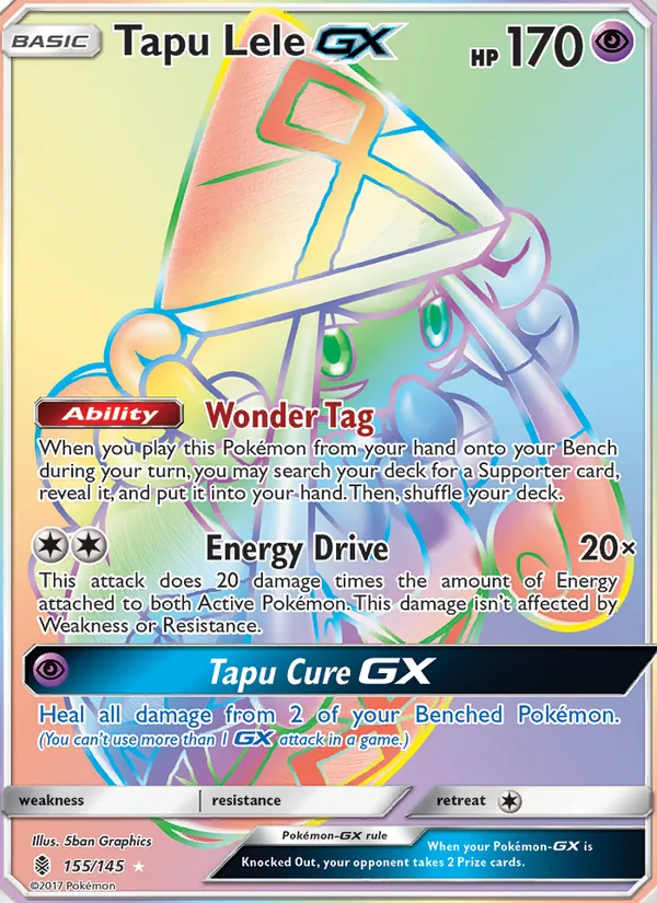 Tapu Lele GX — Guardians Rising #155 (Pokémon TCG card)