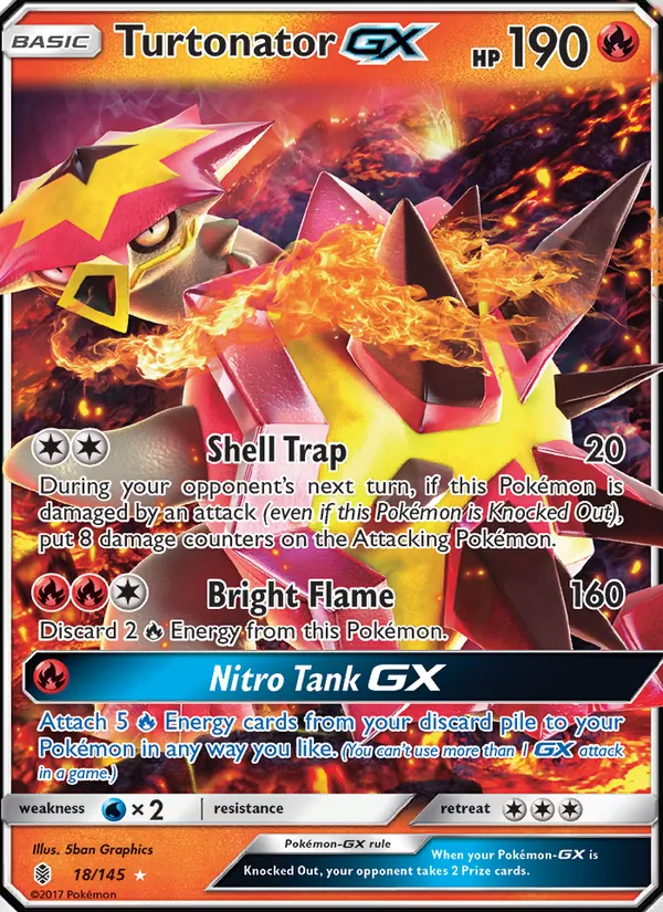 Turtonator GX — Guardians Rising #18 (Pokémon TCG card)