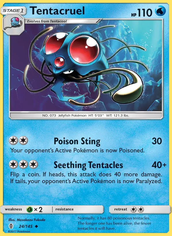 Tentacruel — Guardians Rising #24 (Pokémon TCG card)