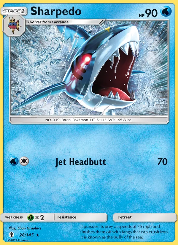 Sharpedo — Guardians Rising #28 (Pokémon TCG card)