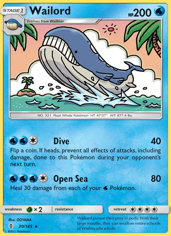 Wailord — Guardians Rising #30 (Pokémon TCG card)