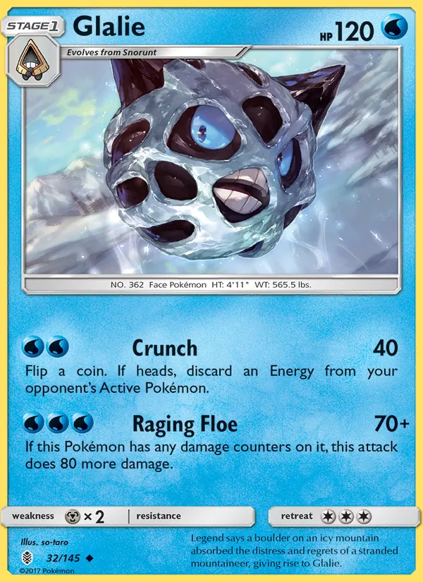 Glalie — Guardians Rising #32 (Pokémon TCG card)