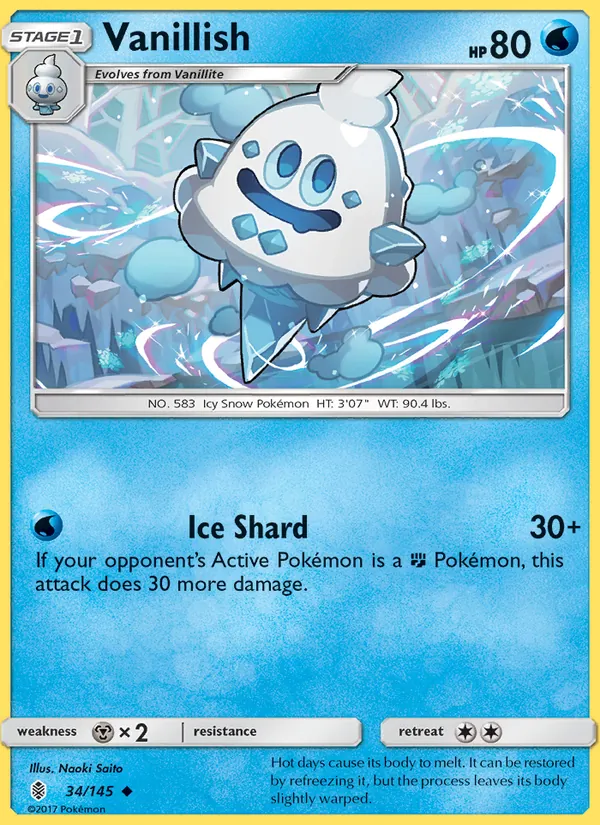 Vanillish — Guardians Rising #34 (Pokémon TCG card)