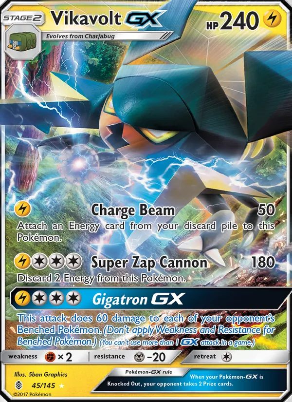 Vikavolt GX — Guardians Rising #45 (Pokémon TCG card)