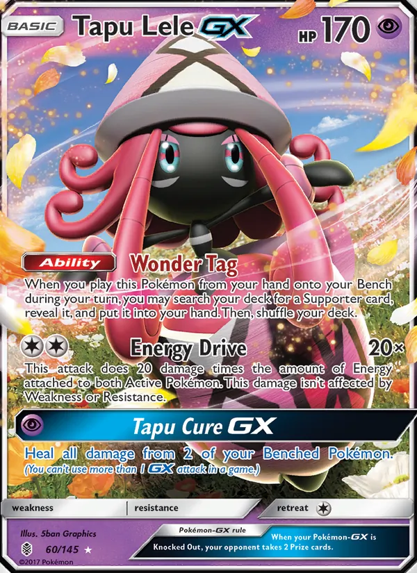Tapu Lele GX — Guardians Rising #60 (Pokémon TCG card)