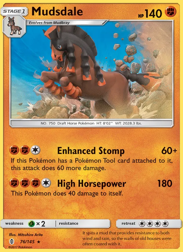 Mudsdale — Guardians Rising #76 (Pokémon TCG card)