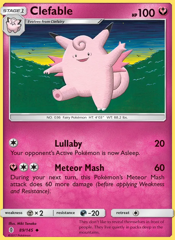 Clefable — Guardians Rising #89 (Pokémon TCG card)