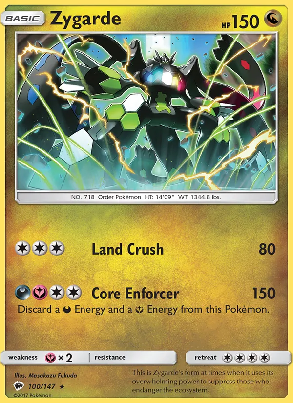 Zygarde — Burning Shadows #100 (Pokémon TCG card)