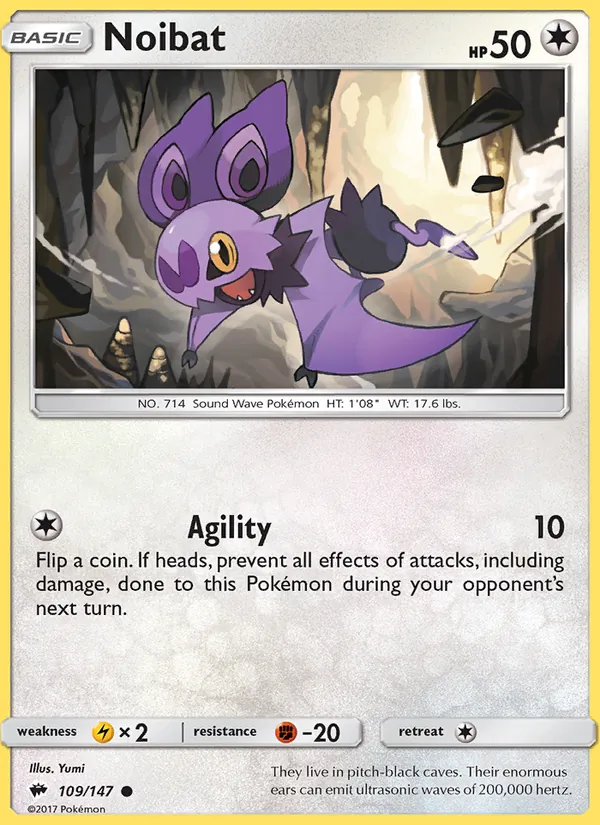 Noibat — Burning Shadows #109 (Pokémon TCG card)