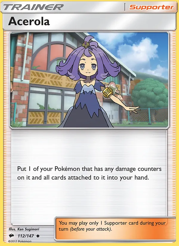 Acerola — Burning Shadows #112 (Pokémon TCG card)