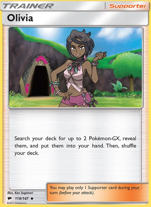 Olivia — Burning Shadows #119 (Pokémon TCG card)