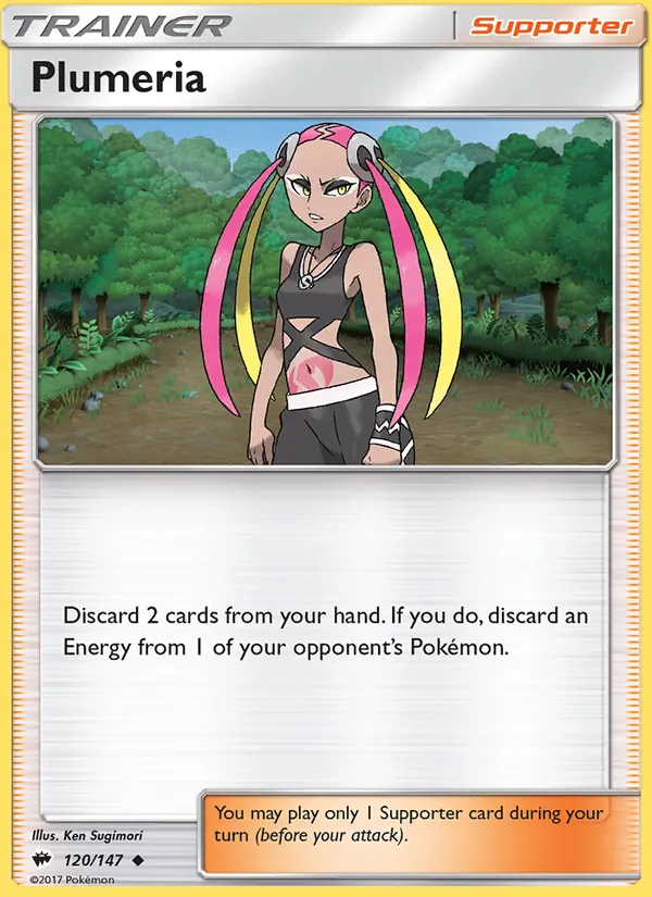 Plumeria — Burning Shadows #120 (Pokémon TCG card)