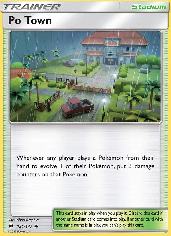 Po Town — Burning Shadows #121 (Pokémon TCG card)