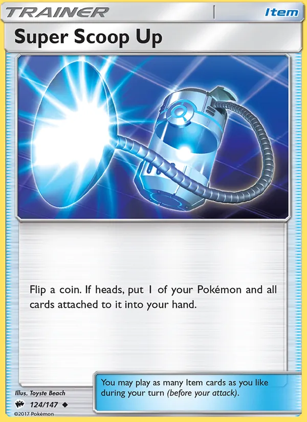 Super Scoop Up — Burning Shadows #124 (Pokémon TCG card)