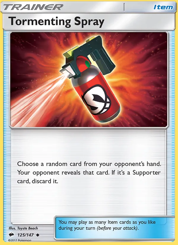 Tormenting Spray — Burning Shadows #125 (Pokémon TCG card)