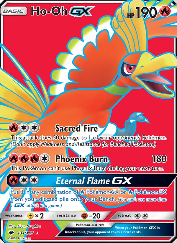 Ho-Oh GX — Burning Shadows #131 (Pokémon TCG card)