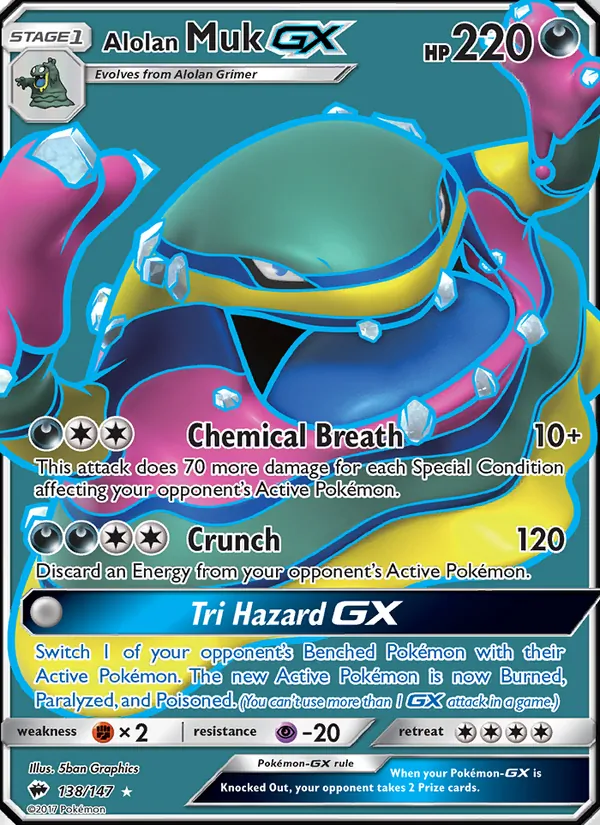 Alolan Muk GX — Burning Shadows #138 (Pokémon TCG card)