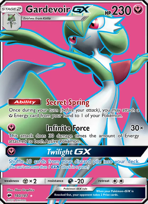 Gardevoir GX — Burning Shadows #140 (Pokémon TCG card)