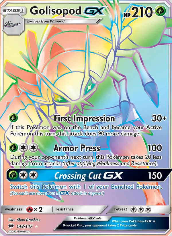 Golisopod GX — Burning Shadows #148 (Pokémon TCG card)