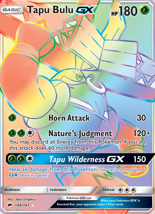 Tapu Bulu GX — Burning Shadows #149 (Pokémon TCG card)