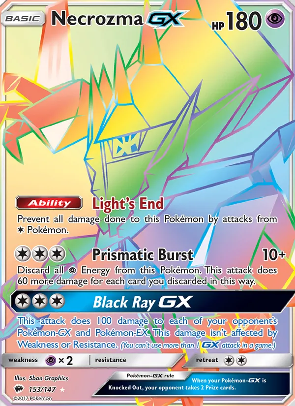 Necrozma GX — Burning Shadows #153 (Pokémon TCG card)