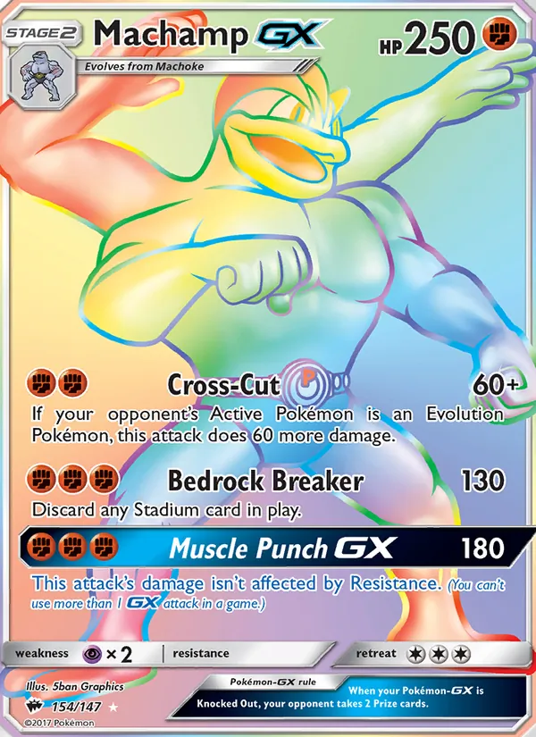 Machamp GX — Burning Shadows #154 (Pokémon TCG card)