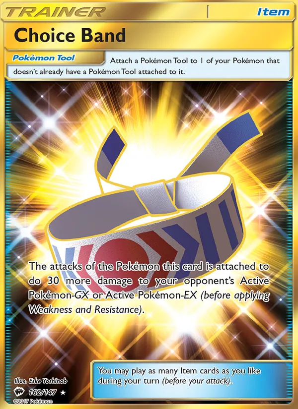 Choice Band — Burning Shadows #162 (Pokémon TCG card)