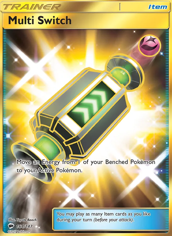 Multi Switch — Burning Shadows #164 (Pokémon TCG card)