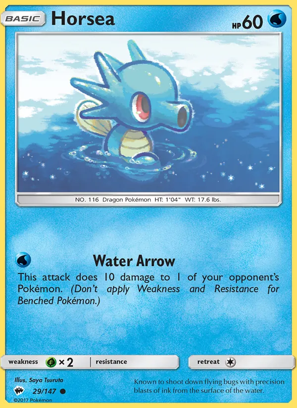 Horsea — Burning Shadows #29 (Pokémon TCG card)