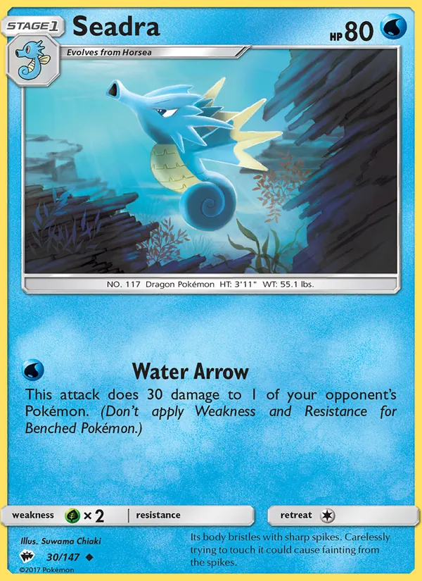 Seadra — Burning Shadows #30 (Pokémon TCG card)