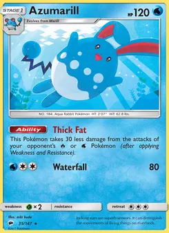 Azumarill (Burning Shadows #35)
