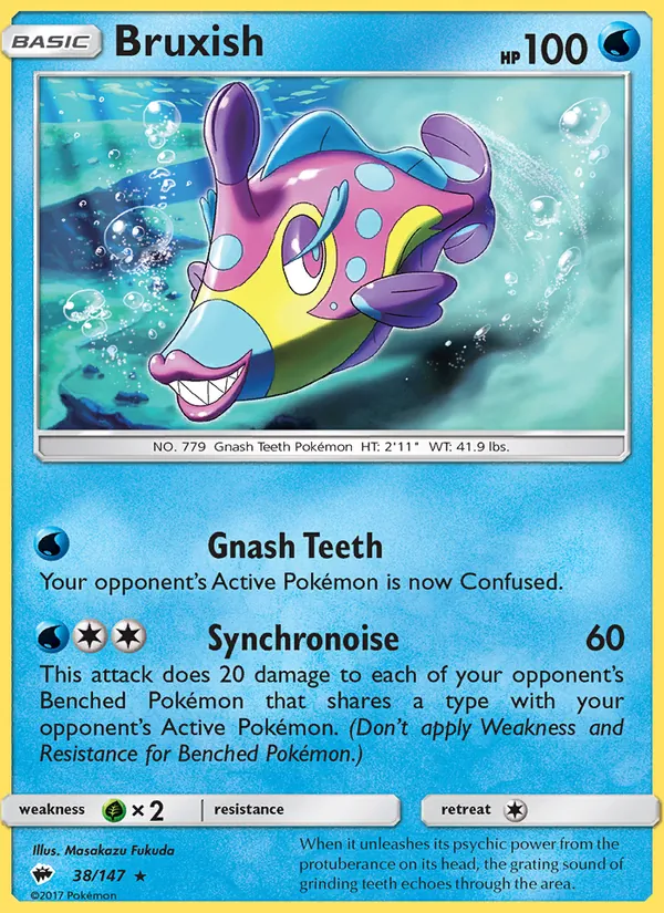 Bruxish — Burning Shadows #38 (Pokémon TCG card)